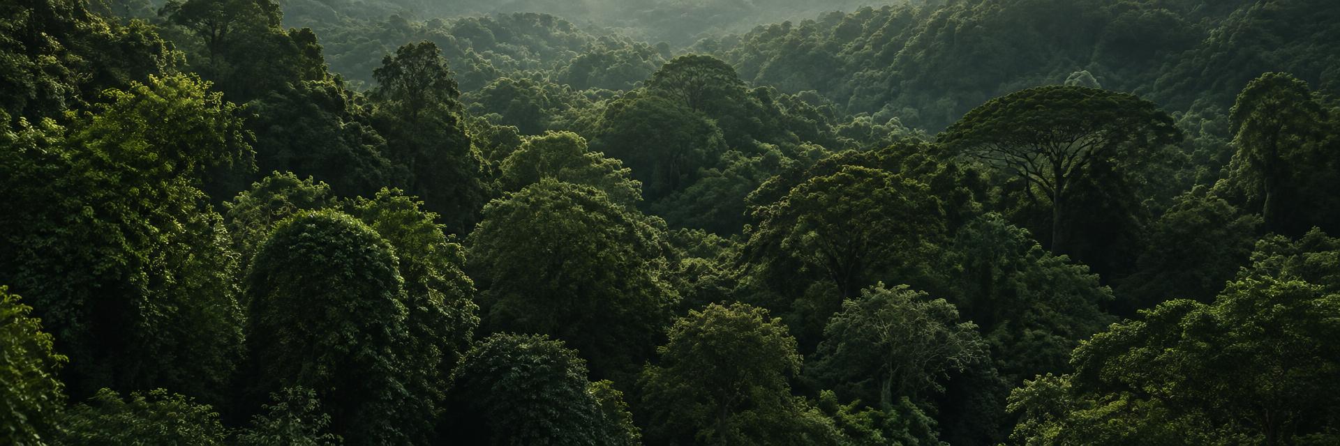 Waldlandschaft als thematischer Abschluss